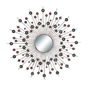 Hot Selling Iron Mirror Art Irregular Circular Living Room <b>Metal</b> <b>Frame</b> Wall Mirror Decor Christmas Vintage Luxury Space Casual - Product Image 1