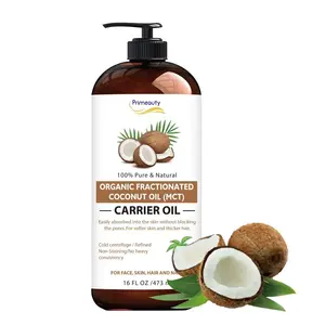 ผลิตขายส่งน้ํามันผู้ให้บริการจํานวนมาก น้ํามันนวด ผม ผิว ของเหลว น้ํามันมะพร้าวสกัดเย็นอินทรีย์บริสุทธิ์แบบแยกส่วนบริสุทธิ์ - Product Image 1