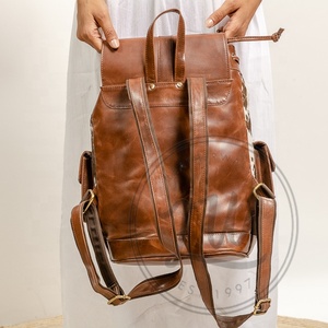 Cowhide หนังธรรมชาติผมบนกระเป๋าเป้สะพายหลัง Rucksack แม่เดินทางทํางานเด็กกระเป๋าเป้สะพายหลังผ้าอ้อมกระเป๋าเป้สะพายหลังสีดําสีขาว Cowhide Travel - Product Image 4
