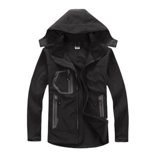 Coupe-vent Softshell imperméable unisexe de haute qualité Veste de pluie en toile à col montant avec logo personnalisé pour la saison d'hiver Vente en gros - Product Image 5