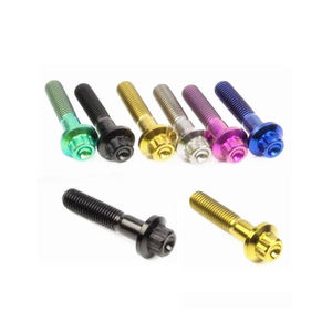 Acciaio inossidabile cromato titanio esteso 12pt 14 bullone mozzo flangia a 12 punti speedline Modulare cerchio bullone m8 m7x32 bullone ruota a 12 punti - Product Image 2
