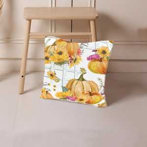 <b>Pumpkin</b> Print Pillow - Cute Halloween <b>Decor</b>, Personalized Gift,18"x18" - 45x45 cm - Product Image 5