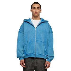 Sweat à capuche zippé pour homme personnalisé, haute qualité, 100% coton, surdimensionné, poids lourd, streetwear, tricoté, sweat à capuche zippé vierge - Product Image 1
