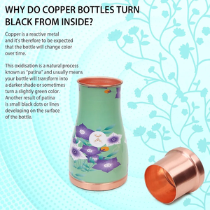 New Arrival Eco-Friendly Copper Water Bottle with Printed Design Leak Proof Durable Customizable Color & <b>Large</b> Capacity - Product Image 4