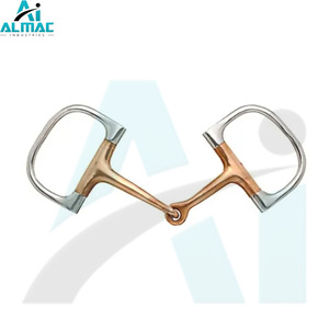 Almac Horse bit D รูปร่างเดียวข้อต่อเหมาะสำหรับหนุ่มสาวหรืออ่อนไหวม้าให้การสัมผัสกับปากที่อ่อนโยนและควบคุมการขี่ม้า - Product Image 1