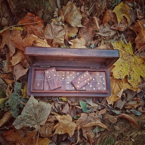 Eco-Friendly Polished Animal Wooden <b>Domino</b> Box Handmade Play Game for Kids Childhood Family Fun Christmas Present Crescent - Product Image 2