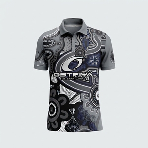 ผู้ผลิตมืออาชีพ เสื้อโปโลผู้ชายลายชนเผ่า สไตล์สตรีทแวร์ลำลอง ระบายอากาศได้ดี แห้งเร็ว ขายดี - Product Image 3