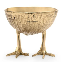 Bol en aluminium moulé à la main avec pieds d'oiseau pour servir salades, collations, fruits, noix – Bols de cuisine et de table – Prix de gros