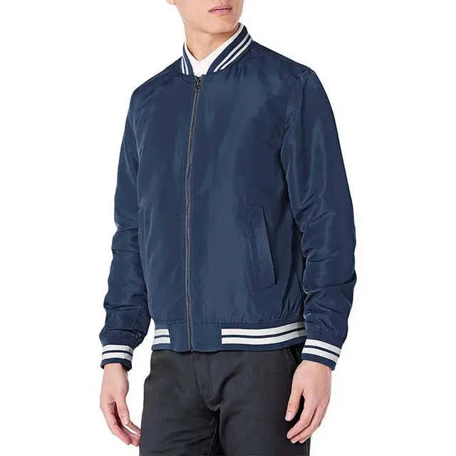 Chaqueta de bombardero para hombre, chaquetas cortavientos de moda, abrigo para hombre, ropa de primavera y otoño, prendas de vestir, cuello levantado, poliéster, nailon