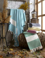 Serviette Peshtemal en Coton Turc Broderie Personnalisée pour Hôtel Sauna Spa Bain Lavage Plage, 100% Coton