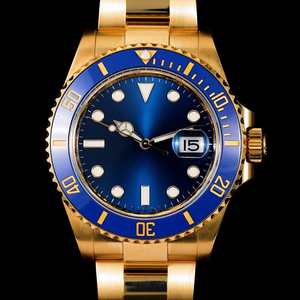 Montre mécanique automatique pour homme avec logo personnalisé, 41 mm, luxe, or, luminescente, étanche, mode business, montre-bracelet - Product Image 5