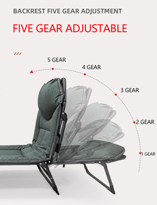 Cama de carpa para pesca, saco de dormir ligero de 6 piernas, 5 estaciones, sistema de altura ajustable - Product Image 4