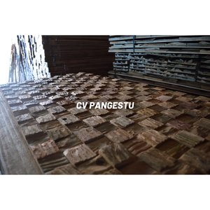 แผ่นผนังกันเสียงกันน้ำลายเรขาคณิต 3 มิติ ทันสมัย ทำจากไม้สักรีไซเคิล PVC WPC MDF สำหรับบ้านพักอาศัย สถานบันเทิง ธุรกิจ และวิลล่า - Product Image 4