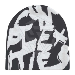 Unisex Jacquard <b>Beanie</b> Hats 100% Acrylic Breathable & <b>Waterproof</b> Ski Knitted Custom Color & Logo - Product Image 3