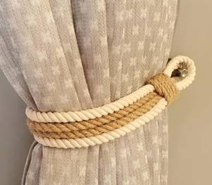 Abrazaderas para Cortinas Hechas a Mano con Cuerda de Yute y Algodón - Product Image 2