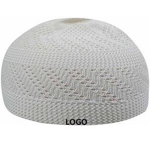 Casquette musulmane Kufi Tricotage Hommes Casquette musulmane Couleurs Vêtements quotidiens Chapeau de prière de la religion musulmane pour hommes Rond - Product Image 2