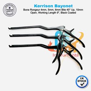 Juego de Instrumentos Ortopédicos para Columna Vertebral de Acero Alemán de Alta Calidad con Logotipo Personalizado, 3 Piezas, Pinzas Kerrison Bayonet, 23 cm, CE - Product Image 6