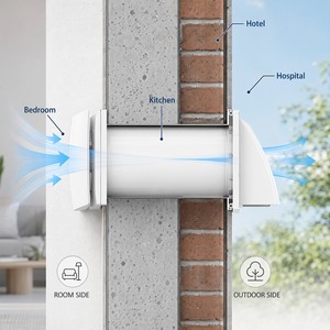 Ventilateur de récupération de chaleur HRV intelligent WiFi Tuya avec moteur EC ultra-silencieux 16 dB, 125 CFM, montage mural, pour une seule pièce - Product Image 5