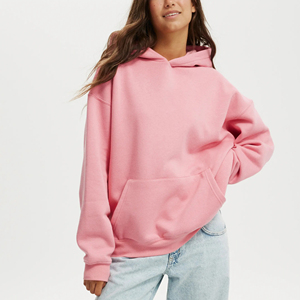 Sweats à capuche pour femmes de haute qualité poids lourd 400GSM surdimensionné blanc pull à capuche femmes sweat à manches longues sans ficelle pour femmes - Product Image 2