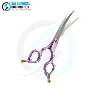 Ciseaux de rasoir ergonomiques pour animaux de compagnie poignée souple caoutchoutée en acier allemand pour un toilettage sans fatigue toute la journée - Product Image 2