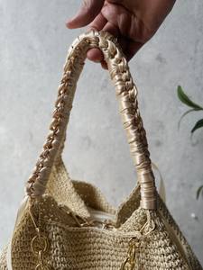 Bolsa de rafia vietnamita de ganchillo natural - Product Image 4