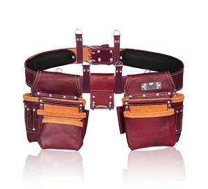 Vente flash OEM/ODM Pochette à outils en cuir robuste pour électricien |   Étui de ceinture réglable à 17 poches pour la construction et la menuiserie - Product Image 1