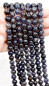 Cuentas Redondas de Iolita de 8mm de Alta Calidad, Cristal Natural Curativo para la Fabricación de Joyas y Meditación - Product Image 3