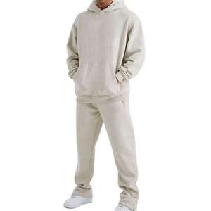 Survêtement surdimensionné en coton pour homme, style streetwear, manches longues, respirant - Product Image 1
