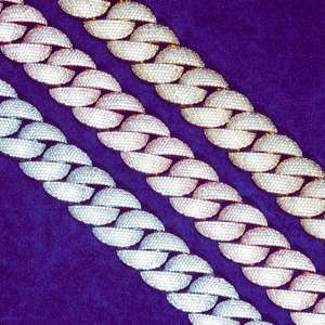 Cadena de Hombre Estilo Hip Hop, Completamente Cubierta de Diamantes VVS, con Plata de Ley 925 Chapada en Oro, Corte Brillante Redondo, Pasa el Test de Diamantes - Product Image 2