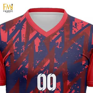 Camisetas de fútbol de nuevo diseño transpirable, ropa de fútbol con camiseta de fútbol impresa por sublimación de poliéster 100% - Product Image 3