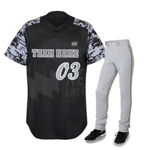 Diseño personalizado 100% Poliéster Uniforme de béisbol Transpirable Ropa deportiva de secado rápido Precio bajo Conjuntos de secado rápido - Product Image 1