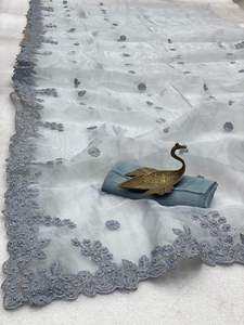 เสื้อเบลาส์ผ้าโปร่งบางสารีงานปักลายทั่วโลกสีสวย - Product Image 2