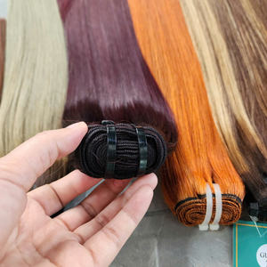 Full <b>Color</b> Bone Straight Super Double Virgin Vietnamese Remy <b>Hair</b> Machine Double Weft 100 Grams Bundles - Product Image 4