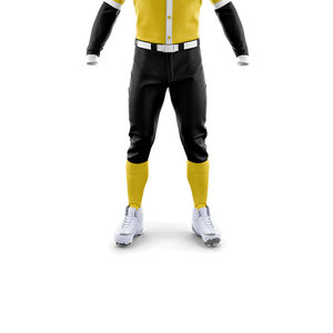 Conjunto de Uniforme de Béisbol Amarillo para Hombre, Número 10, Transpirable, 100% Algodón, Pantalones de Jersey, Corte Regular, Ropa para Todas las Temporadas, Ronpex - Product Image 5