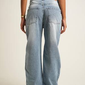 Jeans Rectos Deslavados Personalizados, 100% Algodón, Calidad Premium, Corte Holgado, Estilo Urbano, Venta al Por Mayor - Product Image 6