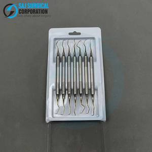 Curetas periodontales Gracey de 7 Uds., Instrumentos dentales alemanes de acero inoxidable, conjunto Dental certificado CE, instrumento quirúrgico - Product Image 6