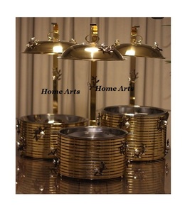 Plat de Buffet de Forme Ronde en Acier Inoxydable, Couleur Argent, Taille Personnalisée, pour la Maison, Hôtel et Restaurant - Product Image 4