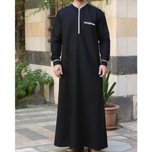 Thobe pour hommes de style koweïtien moderne, couleur unie, fournisseur de vêtements islamiques, 2025, haute qualité, Daffah saoudien arabe - Product Image 2