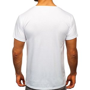 เสื้อยืดโอเวอร์ไซส์สีขาวทรงสลิมฟิตสำหรับผู้ชาย ผ้าเจอร์ซีย์พิมพ์ลาย 260 กรัม ทรงยาว ลายพื้นเรียบ พิมพ์ลายสกรีน เสื้อผู้ชาย - Product Image 6