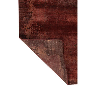 Kavi Hand Knotted Wool & Bamboo <b>Silk</b> Rug Afterglow Collection <b>Red</b> & Orange Abstract Pattern for Home Use Esk-381 - Product Image 5