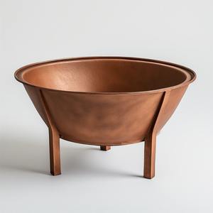 Elegant Modern Outdoor Metal <b>Firepit</b> with Powder Coated Finish Designed for Patios Balconies Gardens Stylish Look Clean Burning - Product Image 2