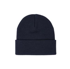 Diseño personalizado de los hombres de alta calidad gris acrílico Slouchy Cuff cuero etiqueta Logo invierno esquí cráneo gorra pescador Beanie 2026 - Product Image 3
