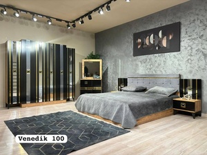 Juego de dormitorio moderno y elegante para el hogar, oficina, Hotel, Villa, madera MDF duradera, Atractivos detalles de Metal, hermosa adición, cualquier espacio - Product Image 3