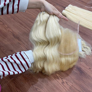 Extensiones de cabello crudo de trama ondulada natural de alta calidad 100%, color de cabello vietnamita de trama doble listo para enviar - Product Image 3