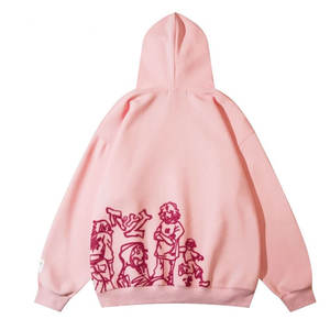 Sweats à capuche pour hommes 100% coton au design personnalisé Logo personnalisé Sweat à capuche sans ficelle Streetwear Sweat à capuche surdimensionné pour hommes - Product Image 2