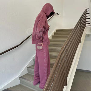 ชุดวอร์มประดับพลอยเทียมสำหรับผู้ชายชุดวอร์มแฟชั่นสำหรับผู้ชายขนาดใหญ่พิเศษผลิตได้ตามต้องการ - Product Image 4