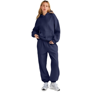 Precio asequible Unisex Workout Fitness Plain Chándal conjunto OEM Plus Size fábrica desgaste Sudadera con capucha Chándal - Product Image 2