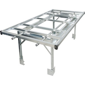 Sistema Hidropónico para Invernadero Agrícola, Mesa de Flujo y Reflujo de 4 pies x 8 pies, Banco Rodante Ahorrador de Espacio para Invernadero - Product Image 1