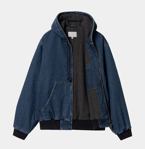 OEM Unisex Đau Khổ Denim Vá Áo Tùy Chỉnh Người Đàn Ông Nặng Cắt Bông Rửa Sạch Denim Áo Thun Áo Hoodie Áo Khoác - Product Image 5