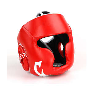 Protector de cabeza de boxeo Cuero Artes marciales mixtas Muay Thai Entrenamiento Boxeo profesional Protectores de cabeza Protector Hecho protectores de cabeza de entrenamiento - Product Image 1